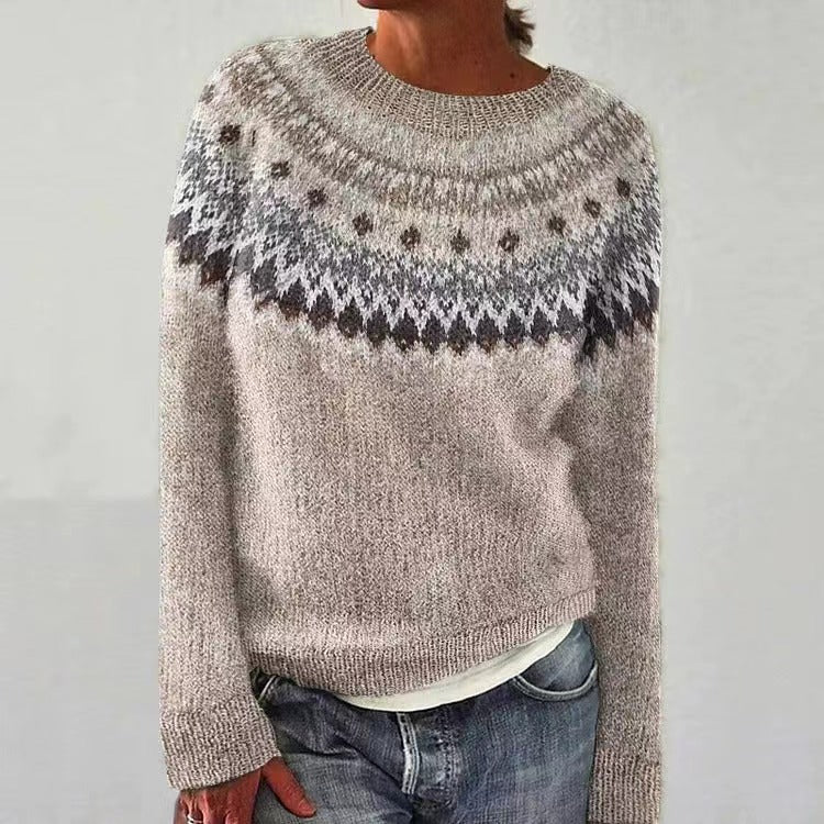 Dame Islandsk Pullover Genser