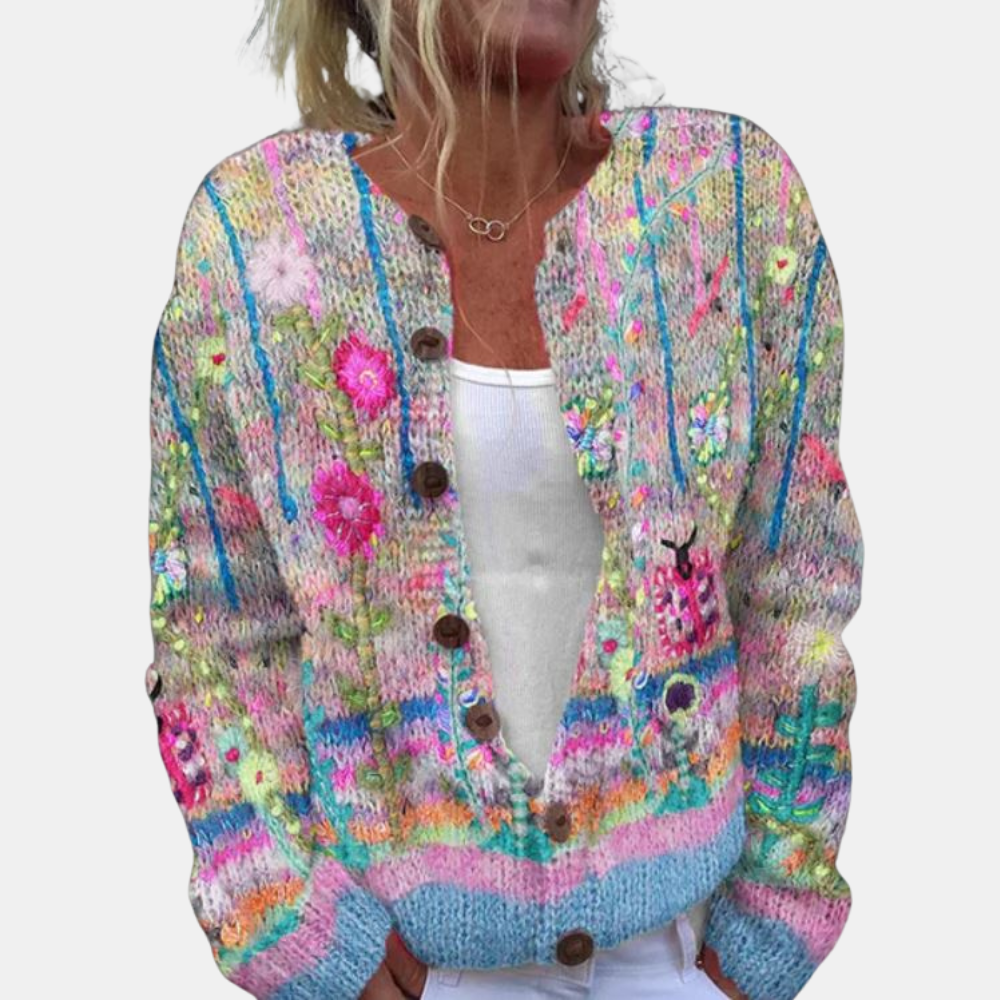 Eleanor | Elegant Blomster Cardigan