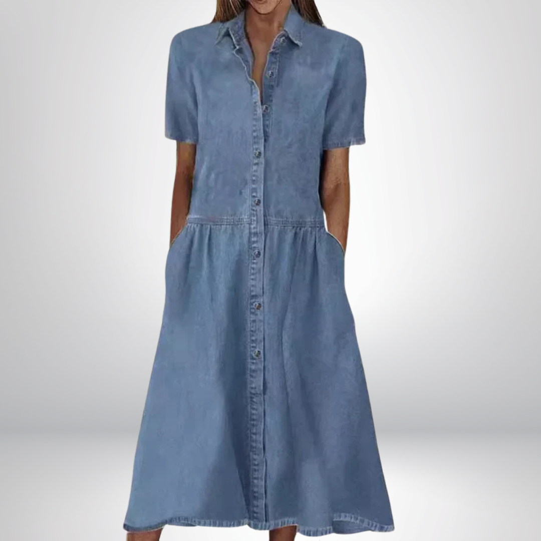 Lillian | Stilig Denimkjole
