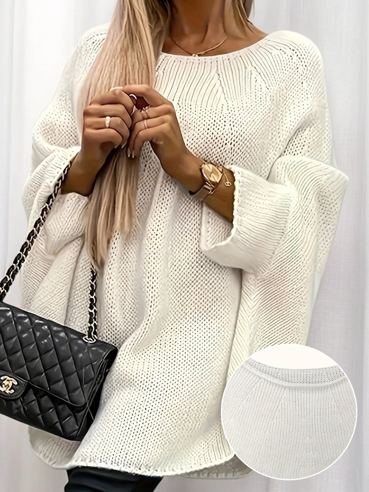 Natalie | Elegant Batwing Strikkegenser
