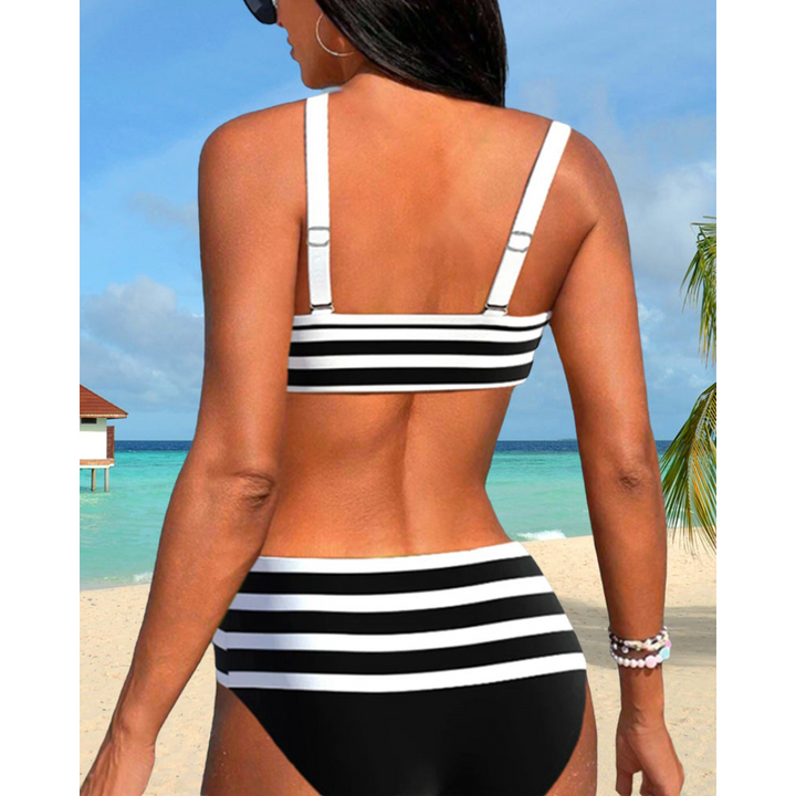 Izza - Høy Midje Stripet Bikini