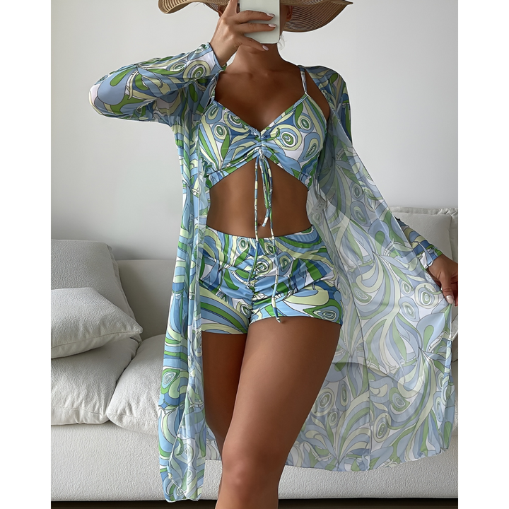Lana – 3-Delt Bikinisett med Print