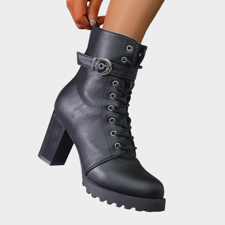 Quinn | Flared Heel Ankelstøvler