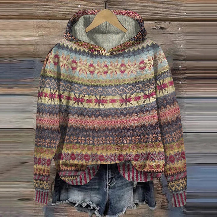 Karine - Etnisk Retro Hoodie