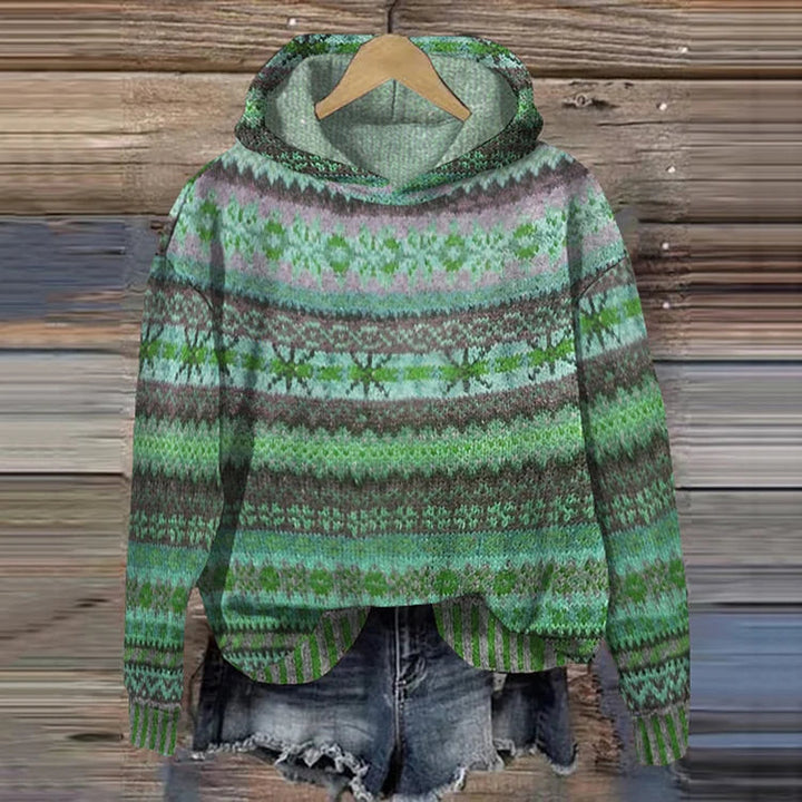 Karine - Etnisk Retro Hoodie