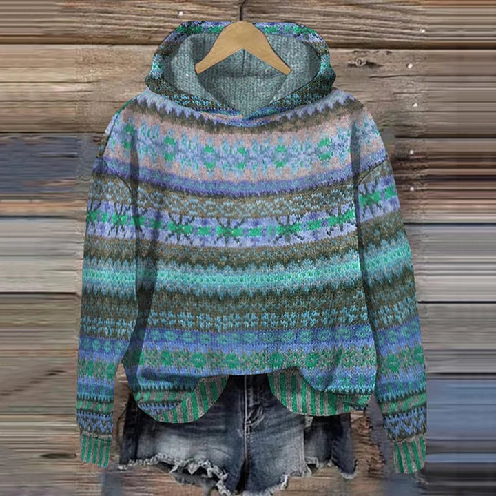 Karine - Etnisk Retro Hoodie