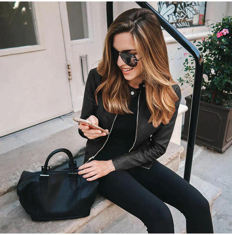 Sophia - Italiensk Skinnjakke