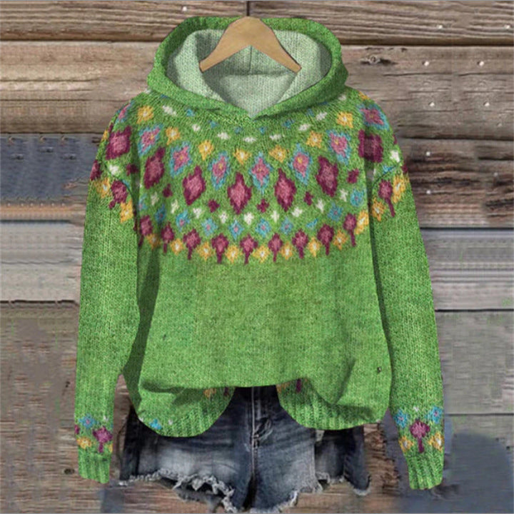 Karine - Etnisk Retro Hoodie