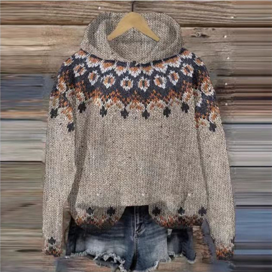 Karine - Etnisk Retro Hoodie