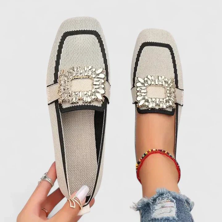 Huldine | Loafers med Dekorativ Spenne