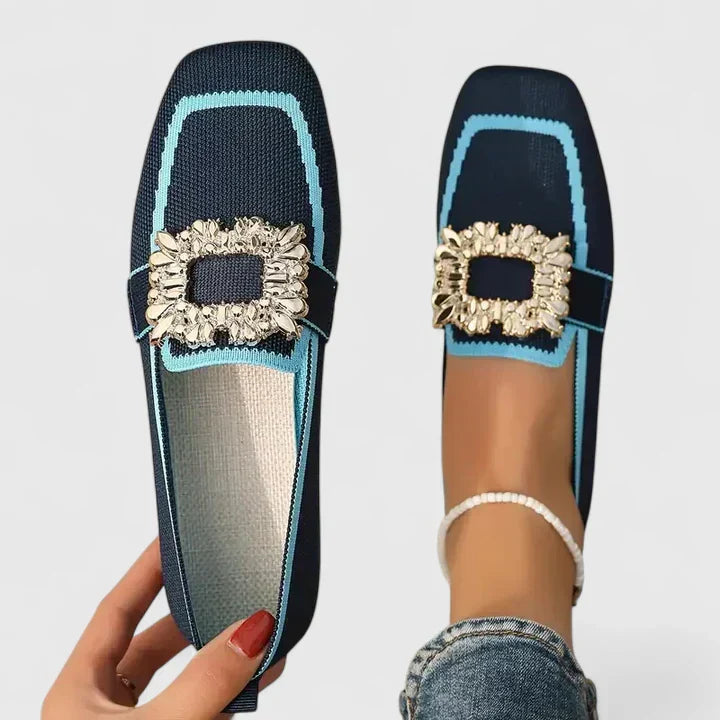 Huldine | Loafers med Dekorativ Spenne