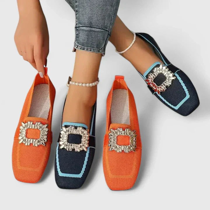 Huldine | Loafers med Dekorativ Spenne