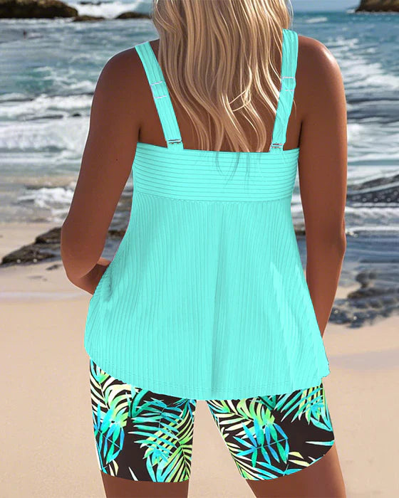 Lina | Komfortabel Badedrakt med Shorts for Selvsikker Stil