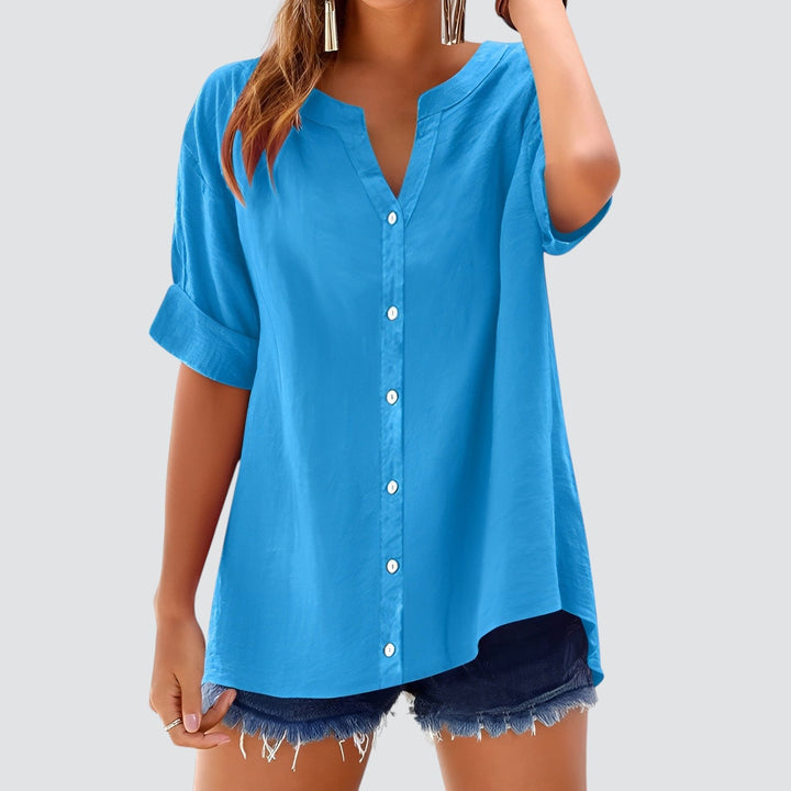 EIVOR | SOMMERLIG LINKEBLUSE MED KNAPPER