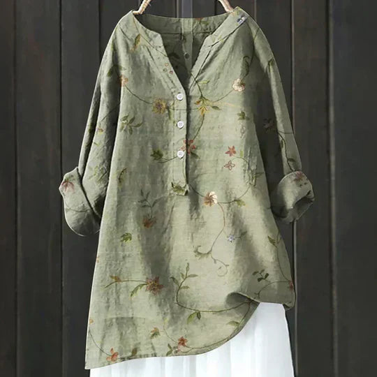 Norbjørg | Kunstnerisk Bluse Med Blomstertrykk