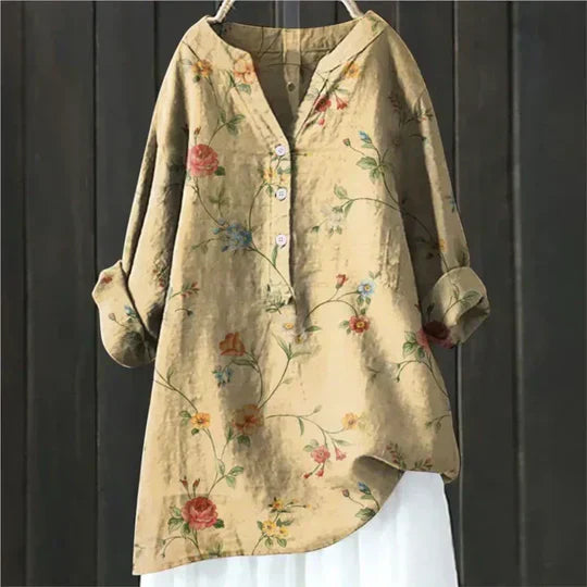 Norbjørg | Kunstnerisk Bluse Med Blomstertrykk