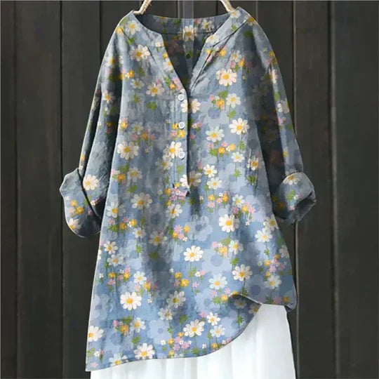 Norbjørg | Kunstnerisk Bluse Med Blomstertrykk