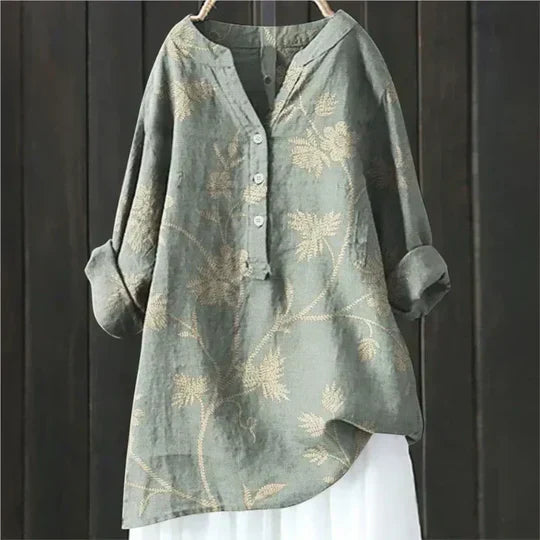 Norbjørg | Kunstnerisk Bluse Med Blomstertrykk