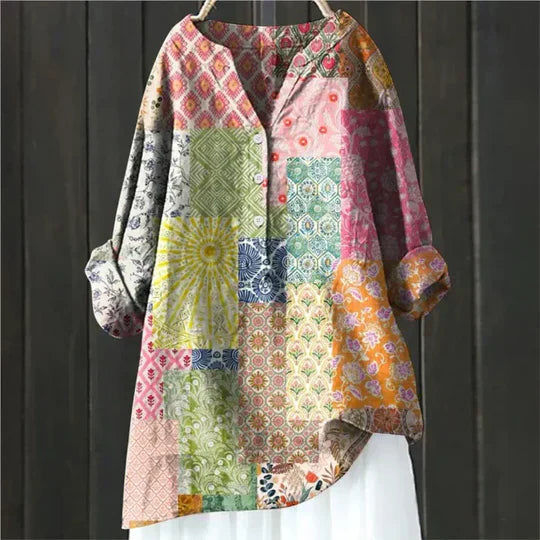 Norbjørg | Kunstnerisk Bluse Med Blomstertrykk