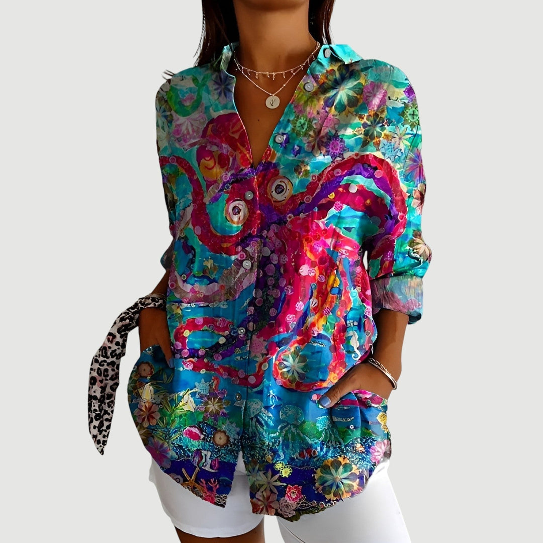 Agnes™ | Kunstnerisk Blomst Bluse
